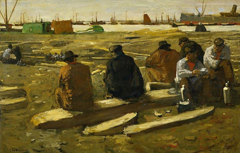 Lunch Break at the Building Site in the Van Diemenstraat in Amsterdam, George Hendrik Breitner